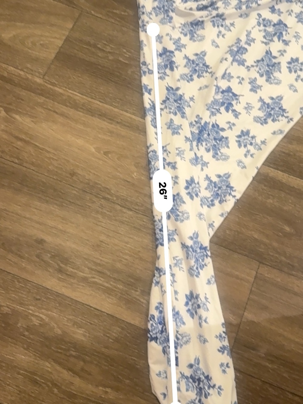 White and Blue Floral Cami Pajama Set - Picture 8 of 10